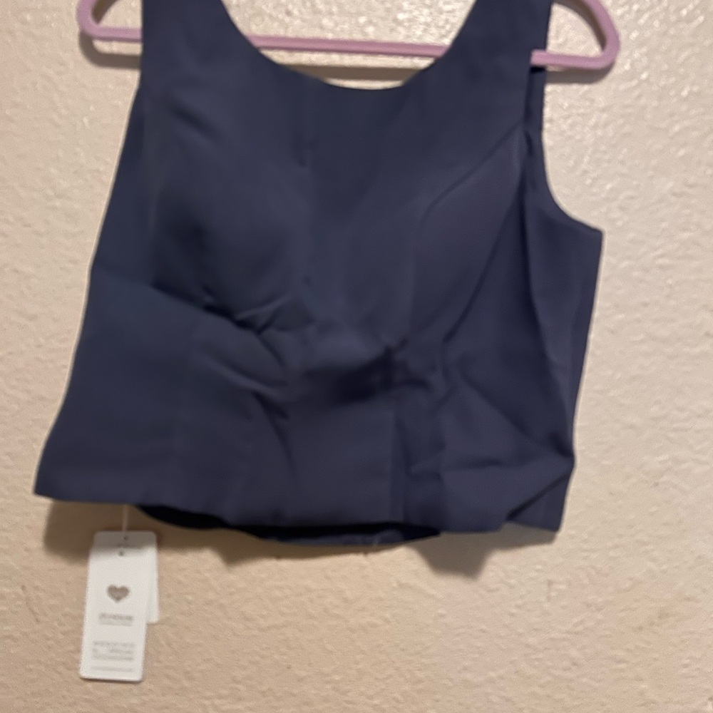 Elegant” Stormy” color Women's Top One of a Three Piece Suit Wedding Outfit.